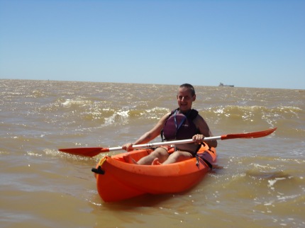 Ricardo Grgig, kayakista a prueba de vientos y mareas, que estuvo siempre a mi lado. Idoloooo!!!!!!!!